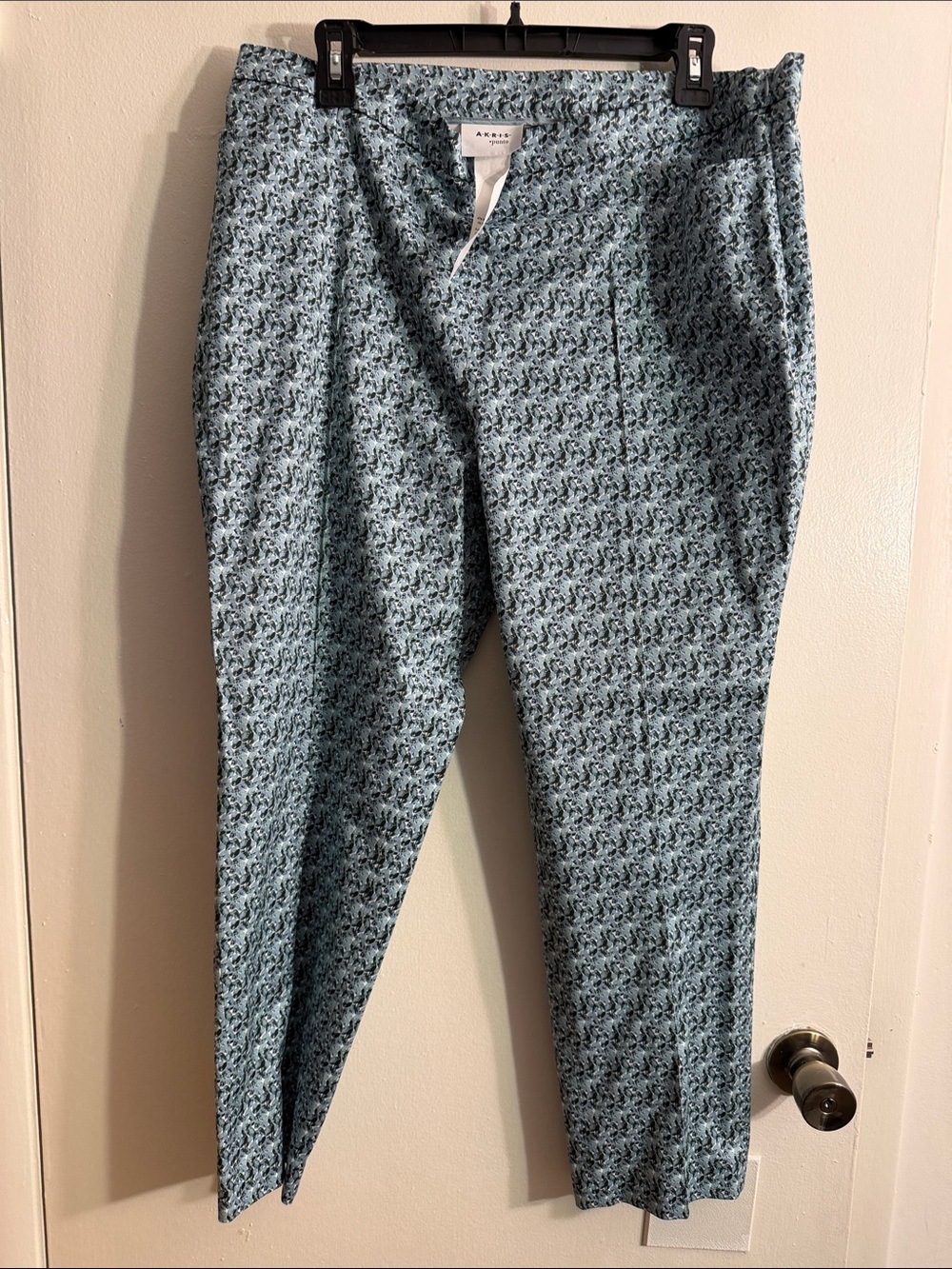 Akris Punto Light Blue Patterned Men’s Chinos